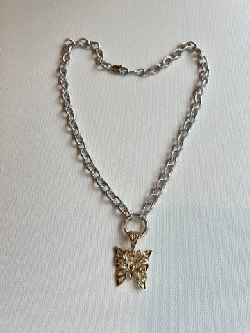 The Silver Chain & Butterfly Necklace