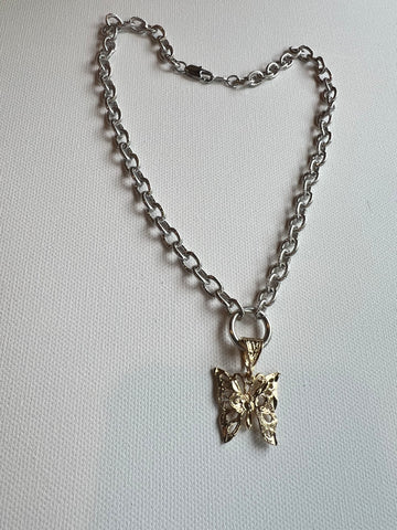 The Silver Chain & Butterfly Necklace