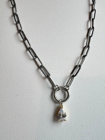 The Silver Chain & Charm Necklace