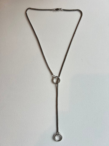 The Silver Chain Lariat Necklace