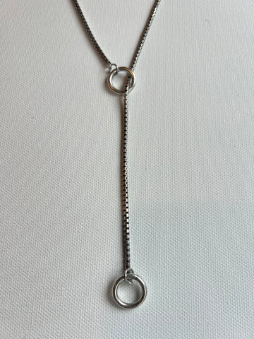 The Silver Chain Lariat Necklace