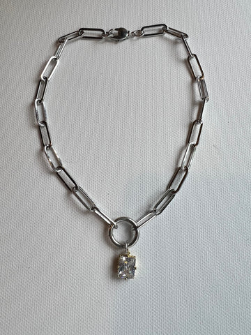 The Silver Chain & Ring Collar Choker
