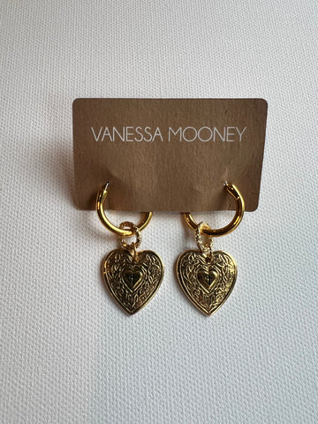 The Gold Heart Hoop Earrings