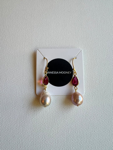 The Pearl & Ruby Earrings