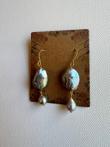 The Silver Pearl Earrings