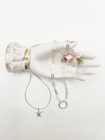 The Classic Silver Paper Clip Chain Choker