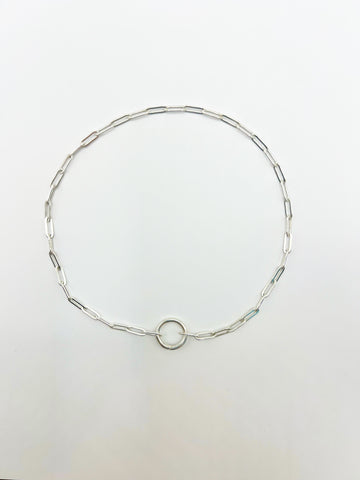 The Classic Silver Paper Clip Chain Choker