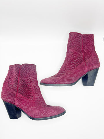 Archive Maroon Ankle Boots