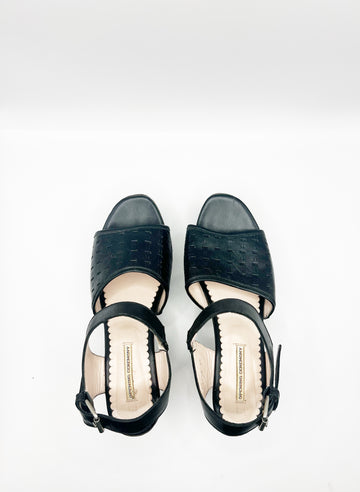 Vintage Leather & Wood Platforms