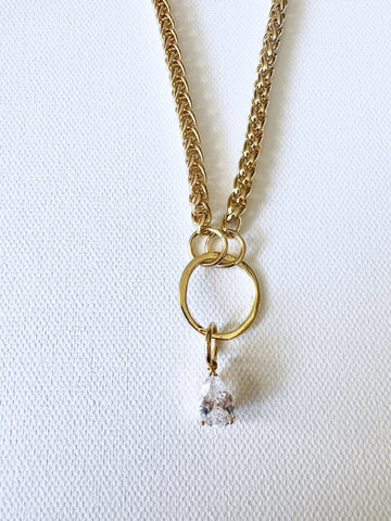 The Gold Charm Teardrop Necklace