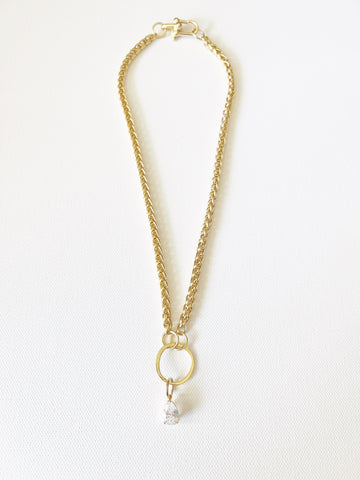 The Gold Charm Teardrop Necklace