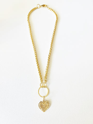The Gold Heart Charm Necklace
