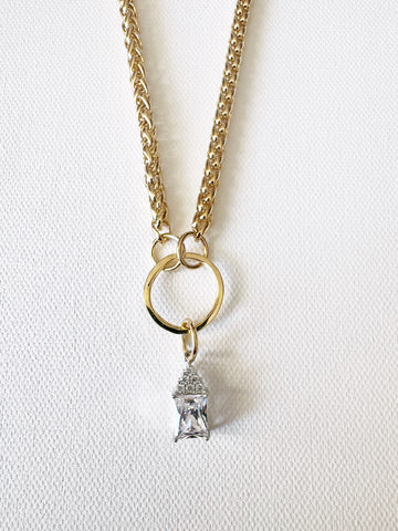 The Gold Diamond Charm Necklace
