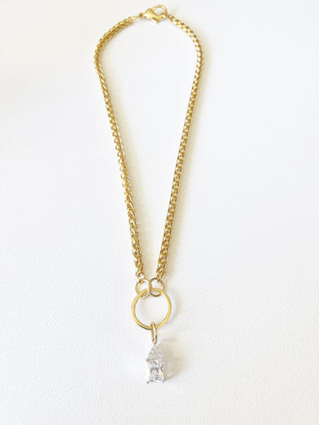 The Gold Diamond Charm Necklace
