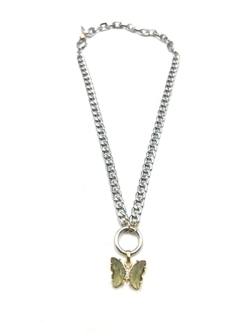 The Silver Butterfly Chain Necklace