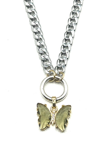 The Silver Butterfly Chain Necklace