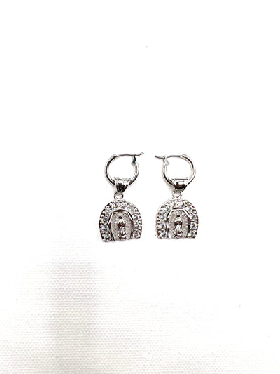 The "Mother Mary Horse Shoe" Hoops