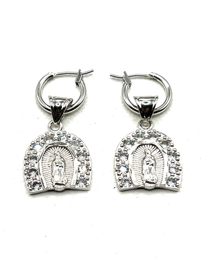 The "Mother Mary Horse Shoe" Hoops