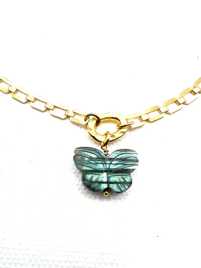 The Labradorite Butterfly Stone Choker