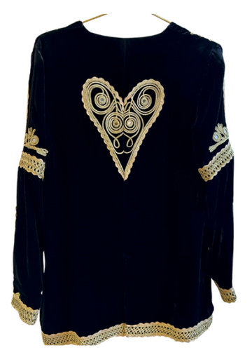 For Love & Lemons Black Embroidered Blazer