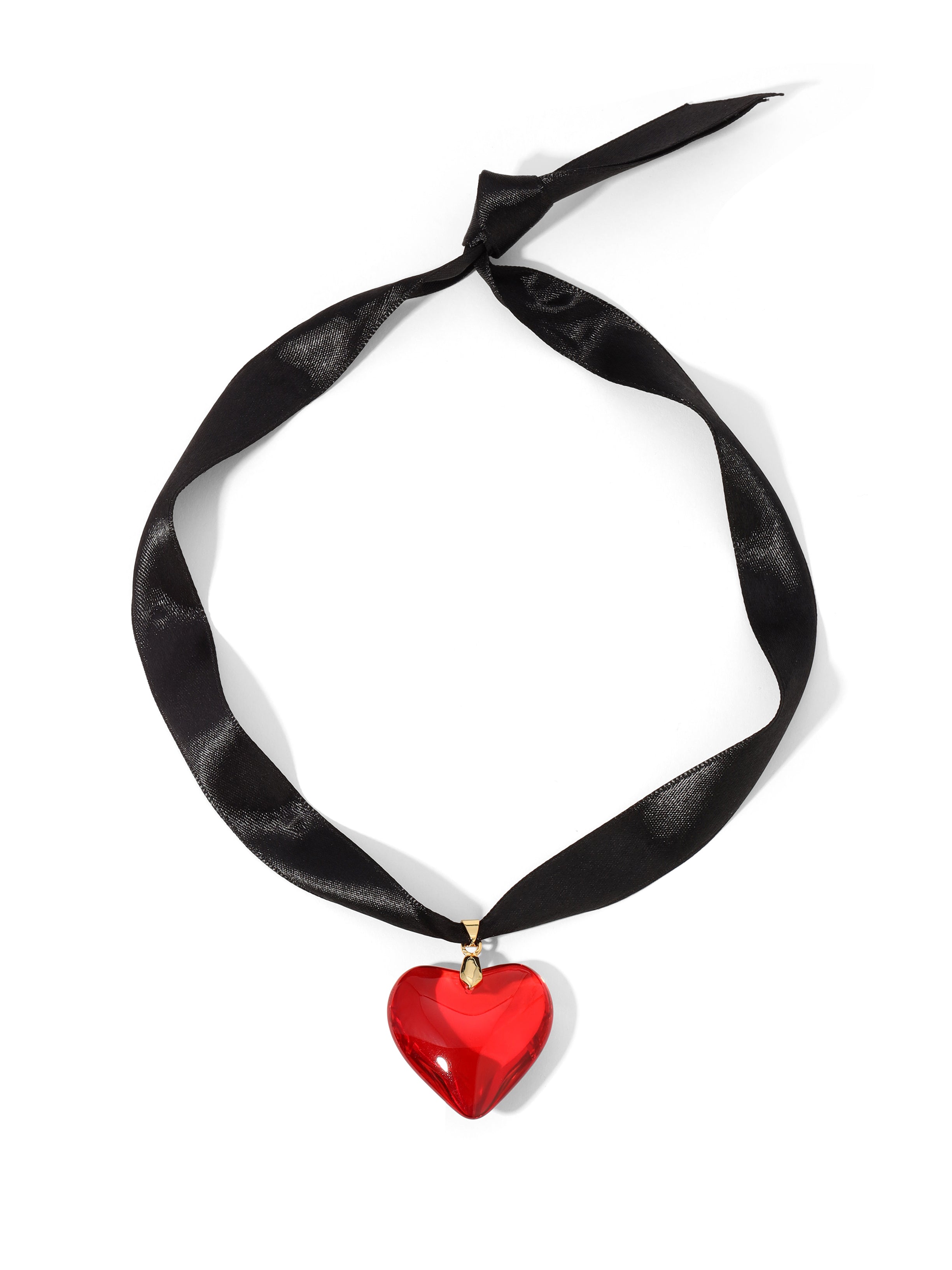 Vanessa Mooney The Jaymes Heart Choker Necklaces Red
