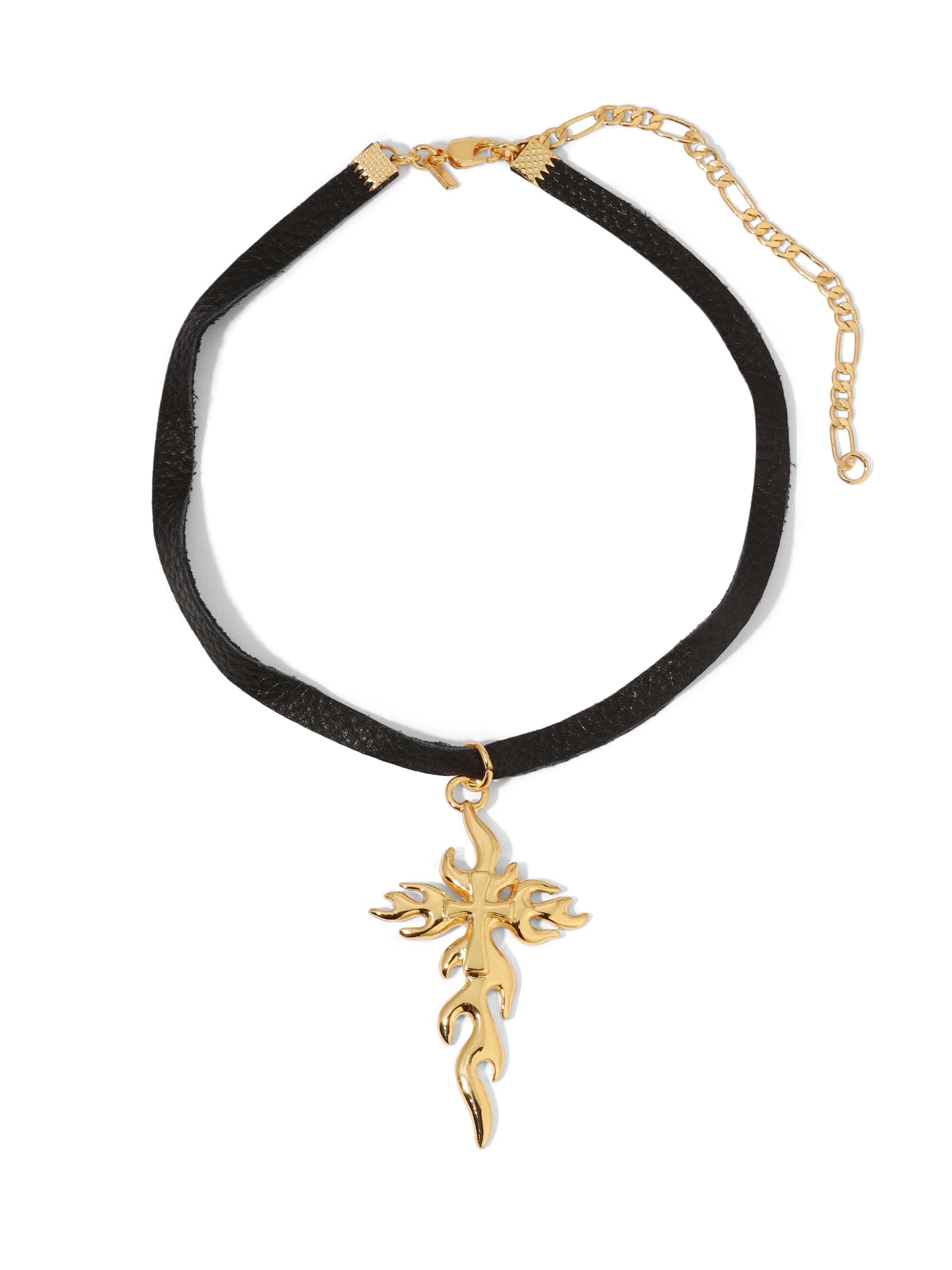 Cross choker necklace fashion gold