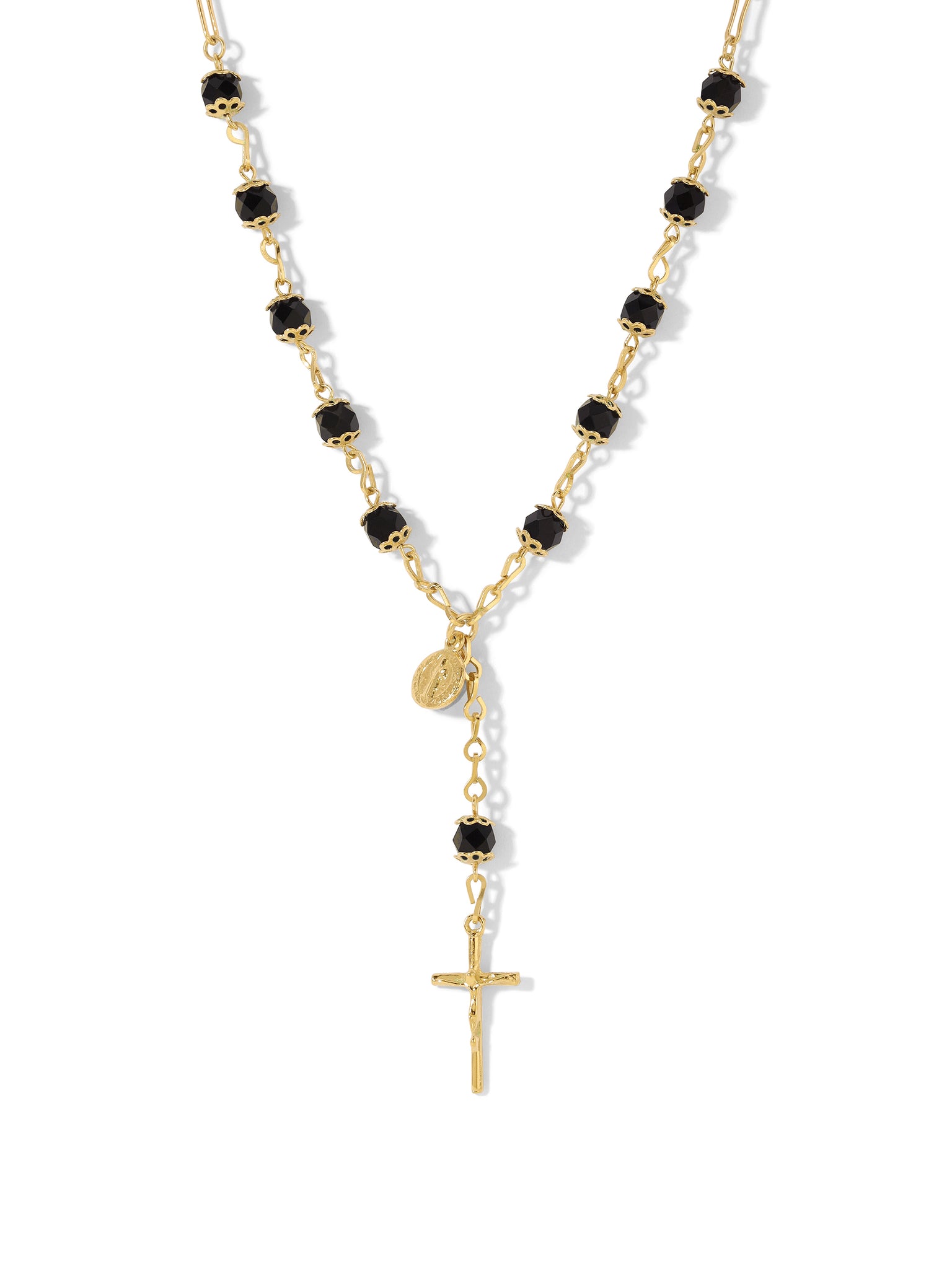 14k Tricolor Gold Rosary Necklace, Bead Stations, Emblem, Crucifix - Jewelry  & Coin Mart, Schaumburg, IL