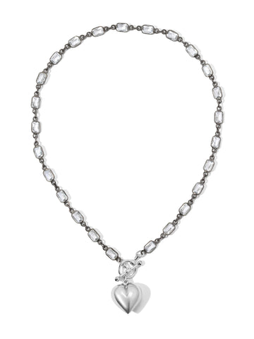 The Lia Heart Choker - Silver