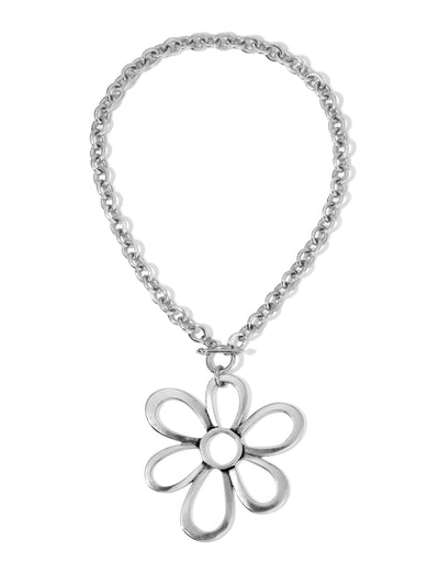 The Silver Flower Chain Necklace