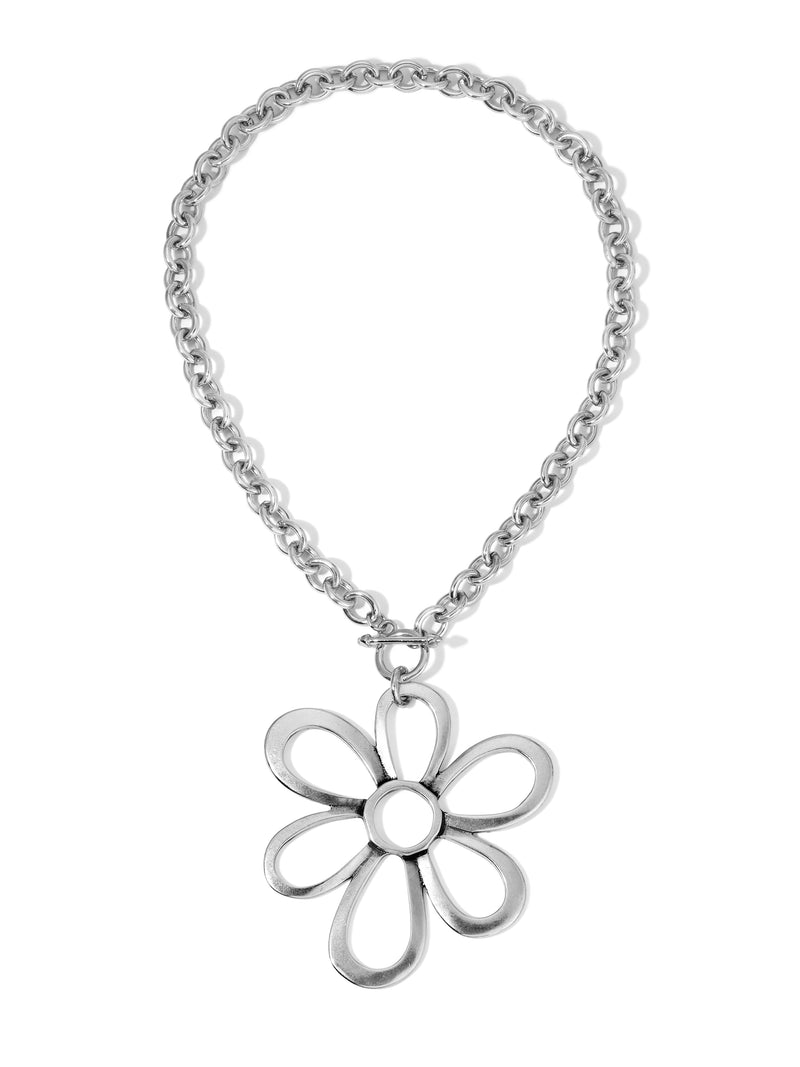 The Silver Flower Chain Necklace
