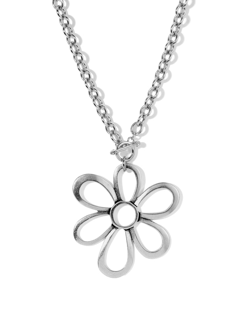 The Silver Flower Chain Necklace