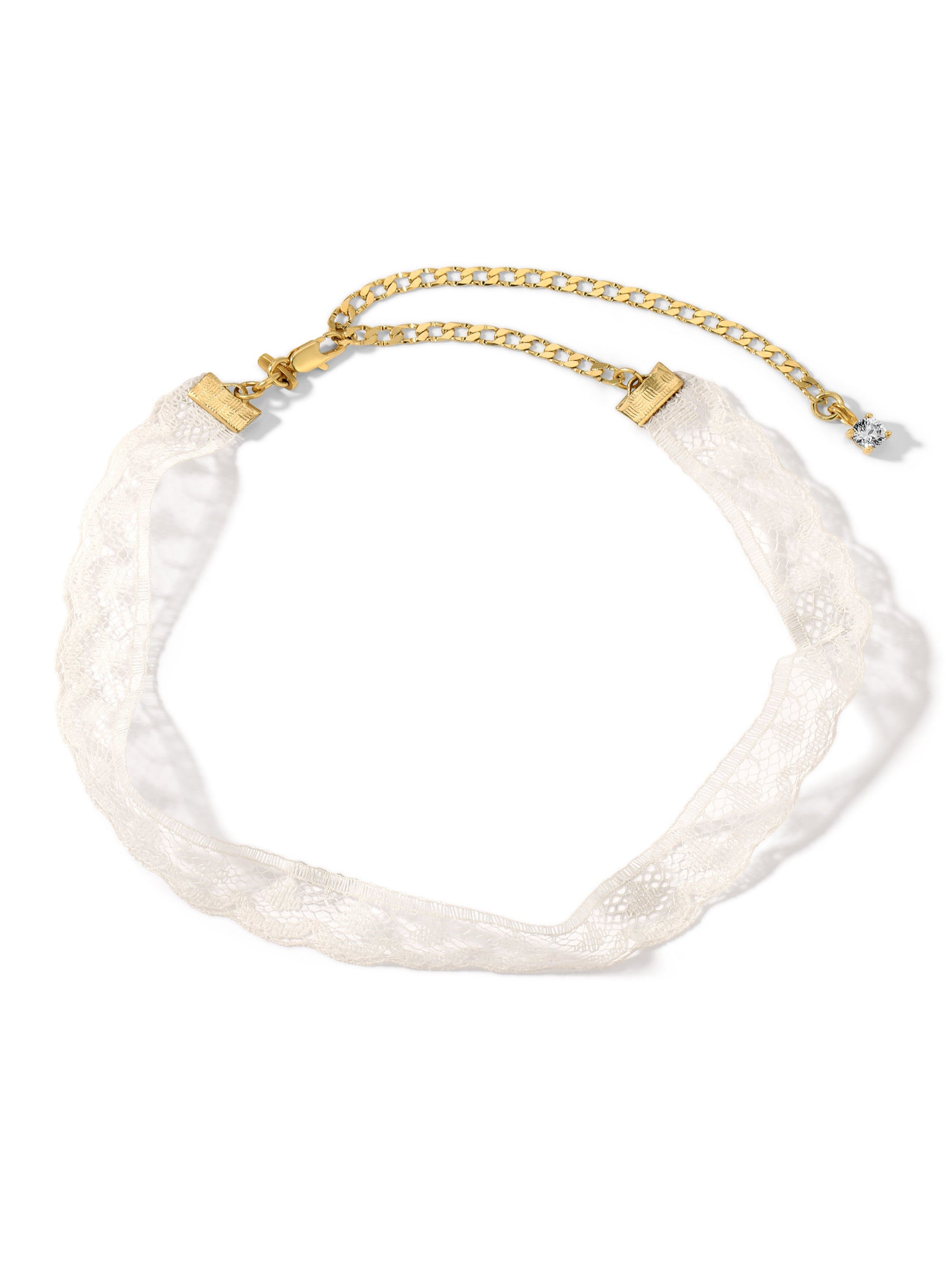 White choker lace online