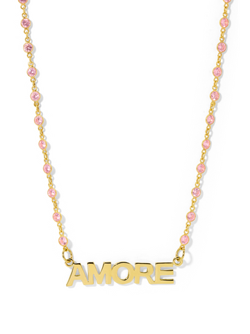 The Amore Necklace -  Pink