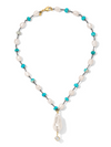 The Pearl & Turquoise Dewdrop Necklace