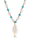 The Pearl & Turquoise Dewdrop Necklace