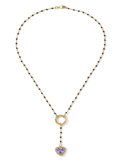 The Mini Cherry Heart Rosary Purple