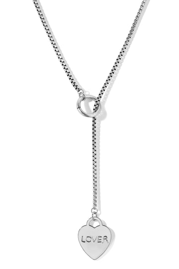 The Silver Lover Lariat Necklace