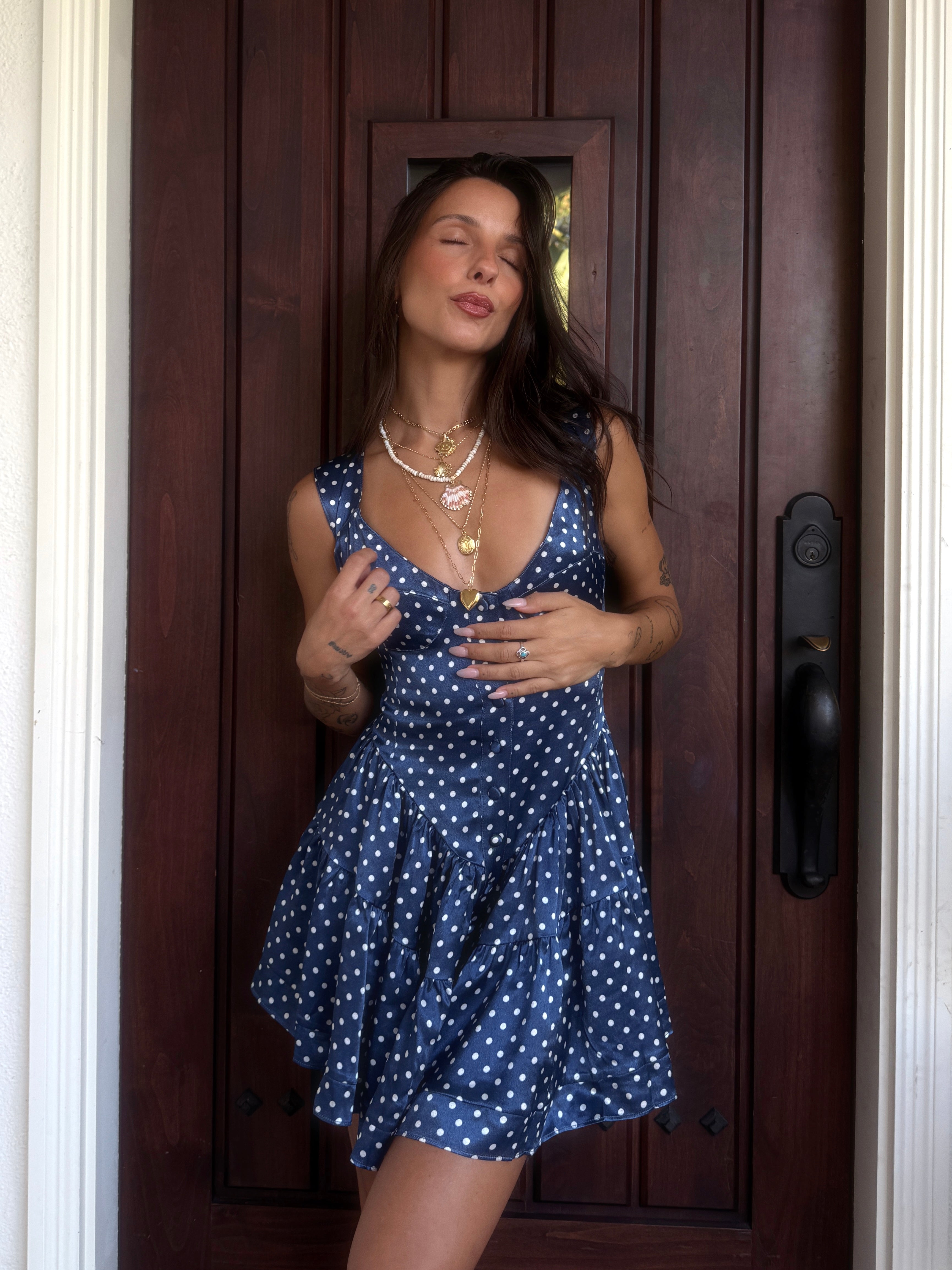 Vanessa Mooney - THE ELISABETH ROMPER DRESS - POLKA DOT - Dress...