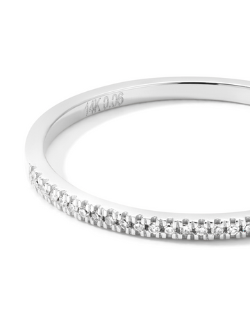 The Diamond Band Ring - White Gold