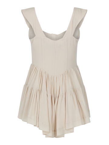 The Elisabeth Romper Dress - Ivory