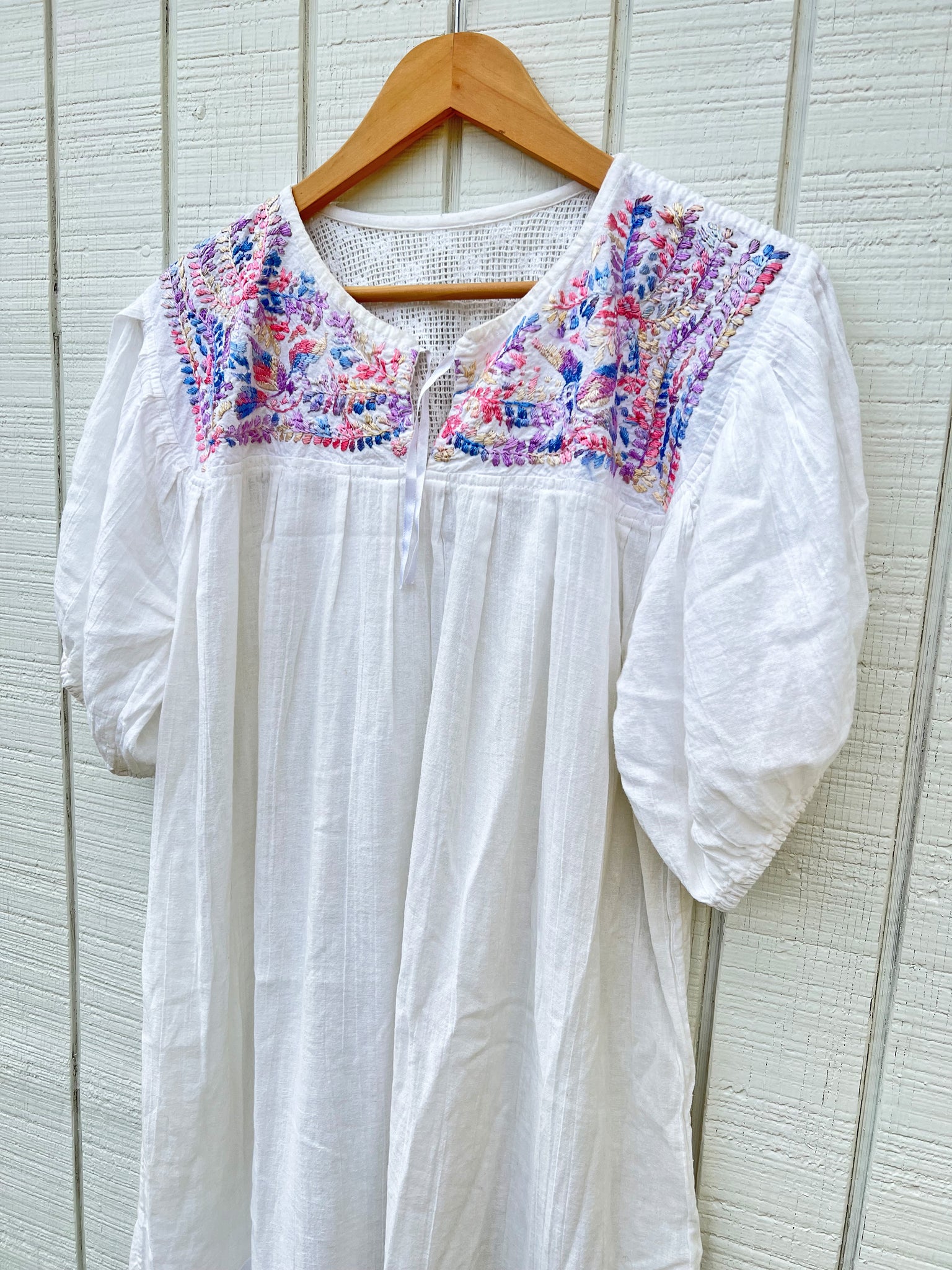 VINTAGE: '70s Embroidered Cotton Dress