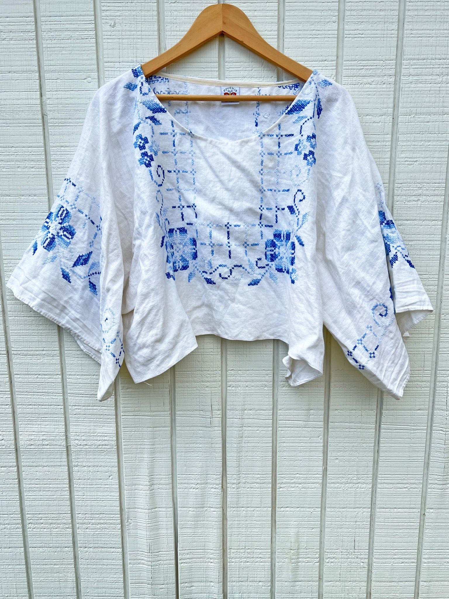 SAMPLE:  Psychic Outlaw Handmade Linen Stitch Top