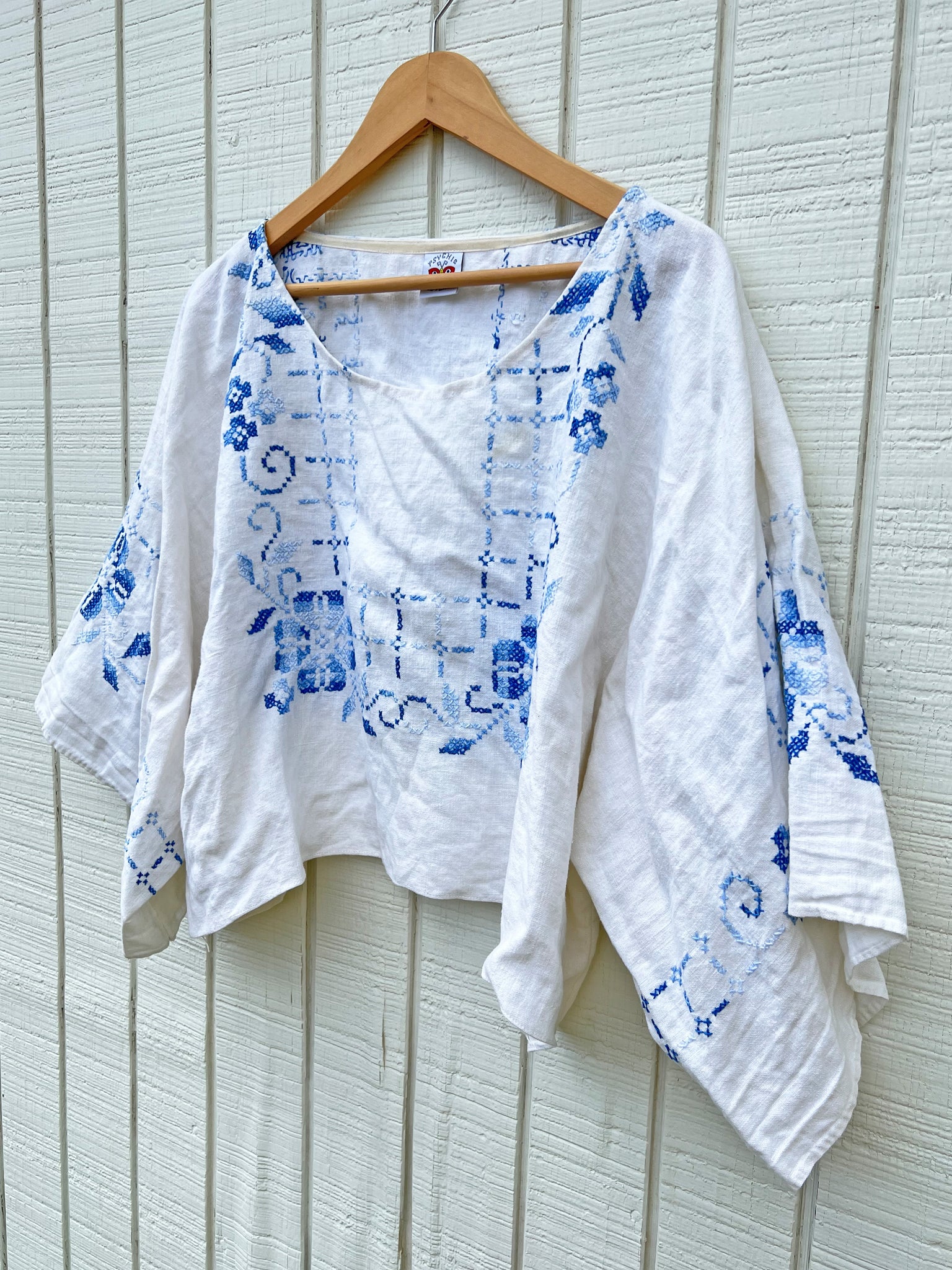 SAMPLE:  Psychic Outlaw Handmade Linen Stitch Top