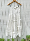 SAMPLE:  White Lace Ruffle Maxi Skirt