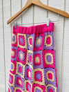 SAMPLE:  Bright Crochet Mini Skirt