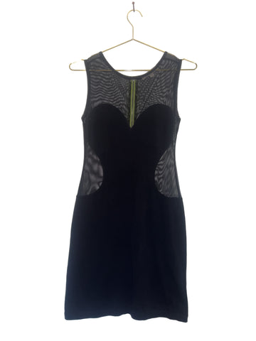 Black Mesh Cut-Out Dress