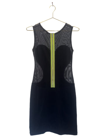 Black Mesh Cut-Out Dress