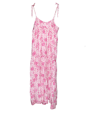 Archive Pink Flower Silk Dress