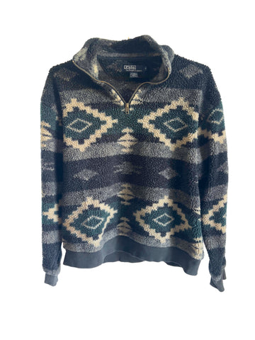 Vintage Polo Ralph Lauren Aztec Deep Pile Quarter Zip
