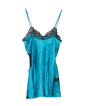 Teal Vintage Slip Dress